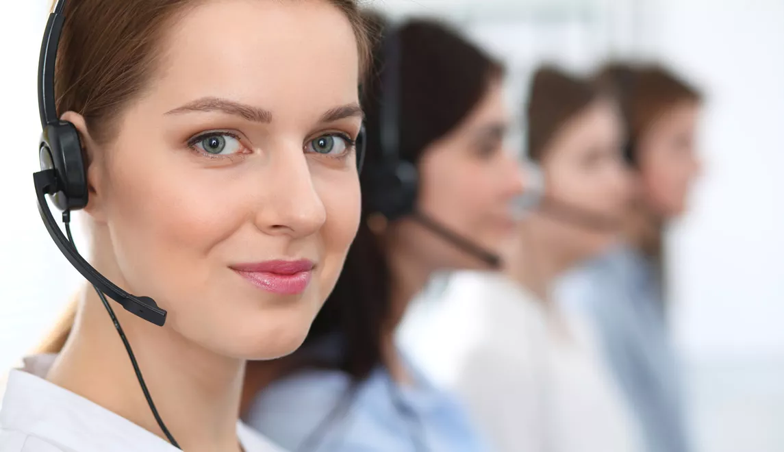 Call-Center bereit für den Rückrufservice